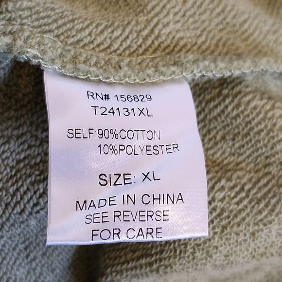 White Birch Black Label 90% cotton sage green hooded sweatshirt, size XL - Picture 7 of 9